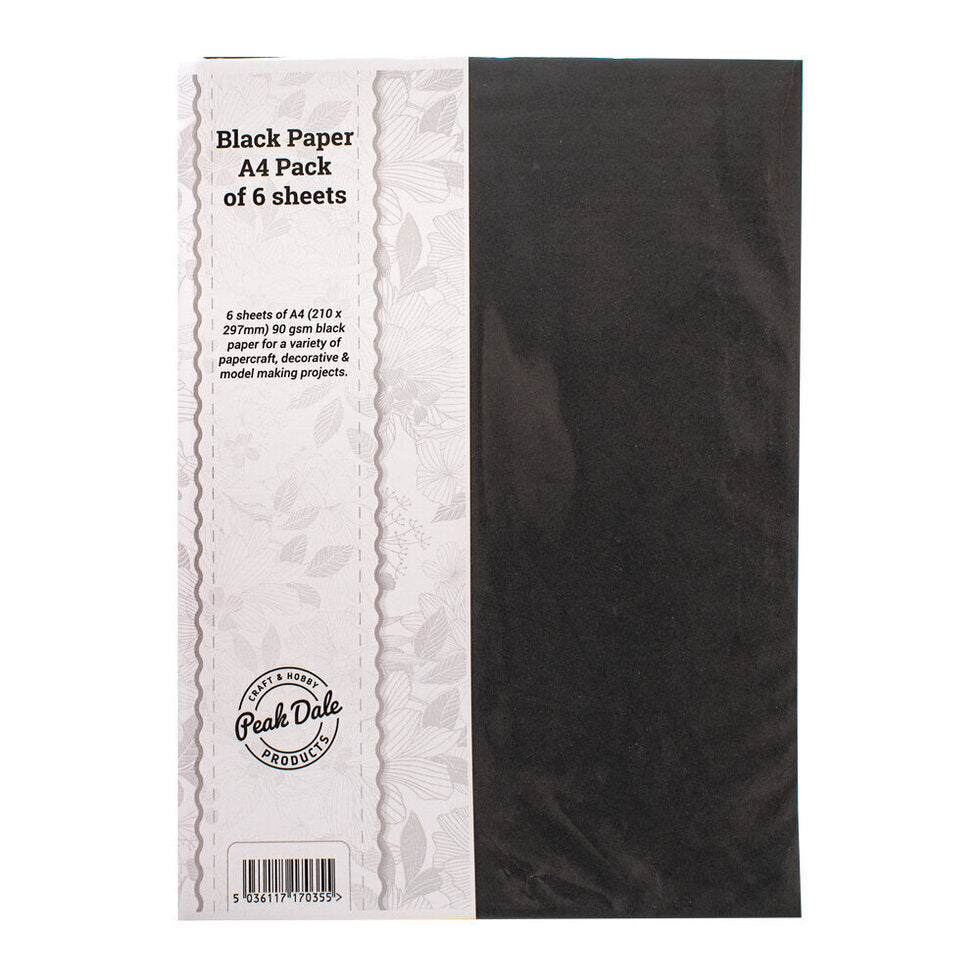 Paper A4 Black Pack of 6