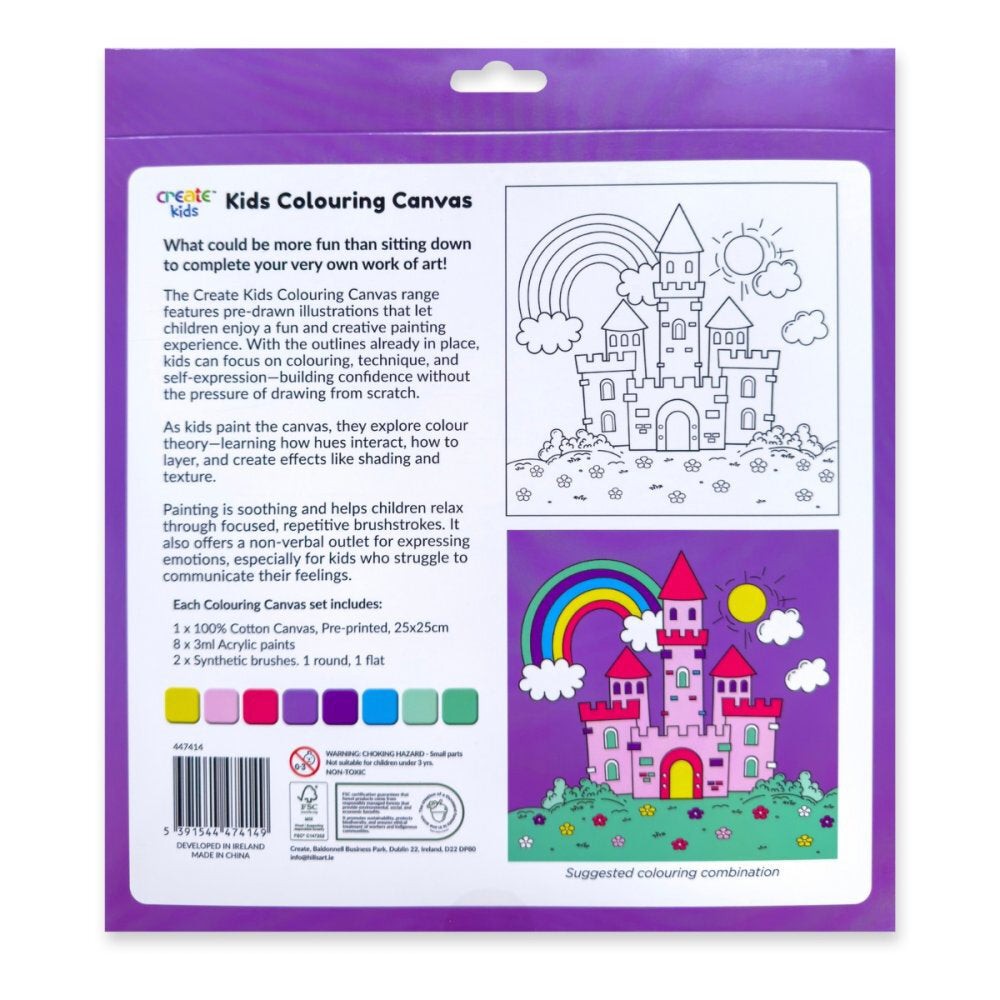 Kids Colouring Canvas ENCHANTED CASTLE