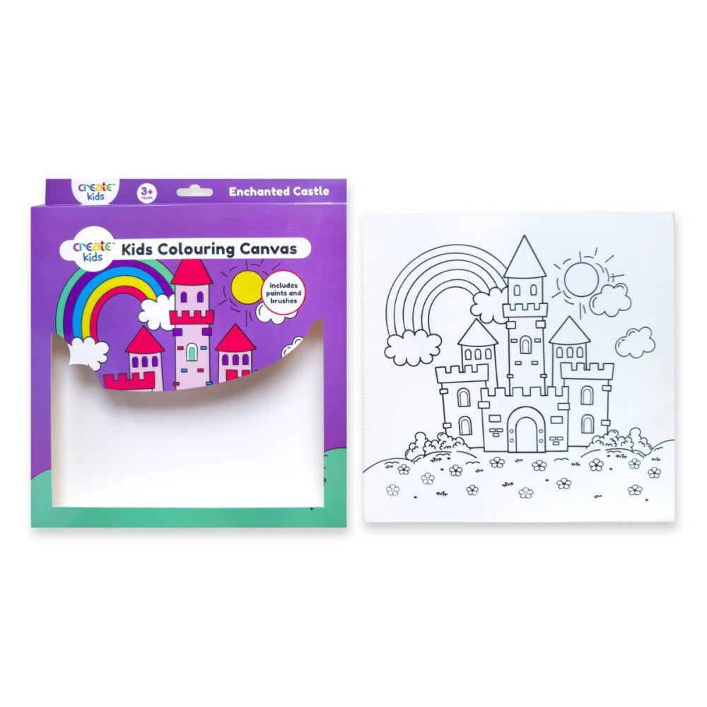 Kids Colouring Canvas ENCHANTED CASTLE