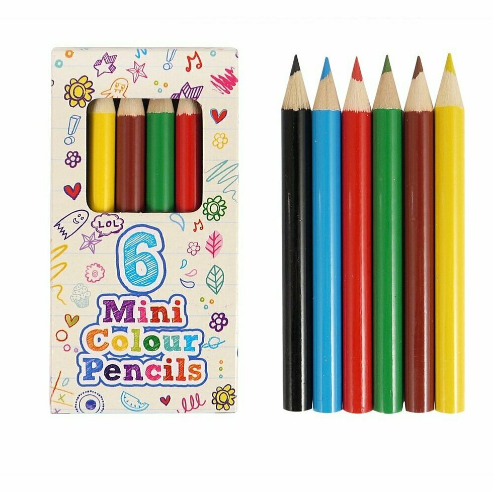 Pencils Mini Coloured Set of 6