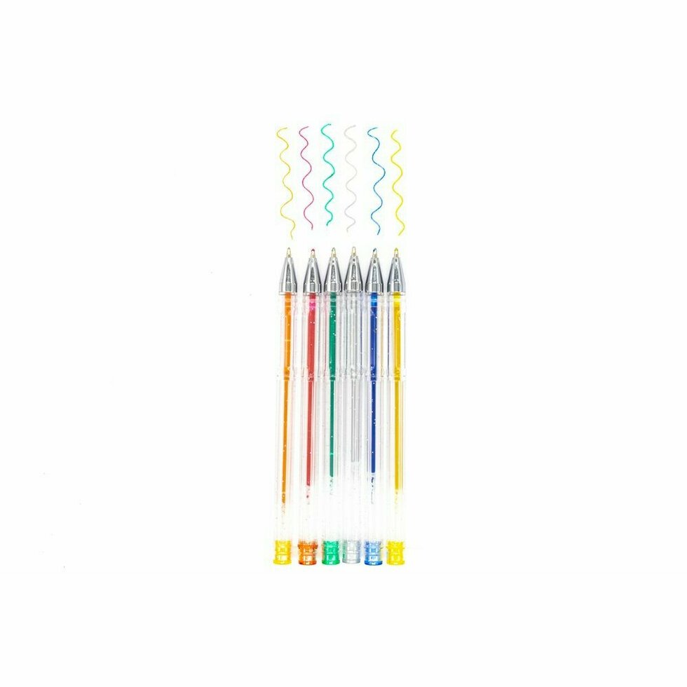 Glitter Gel Pen Assorted Colours Set of 6