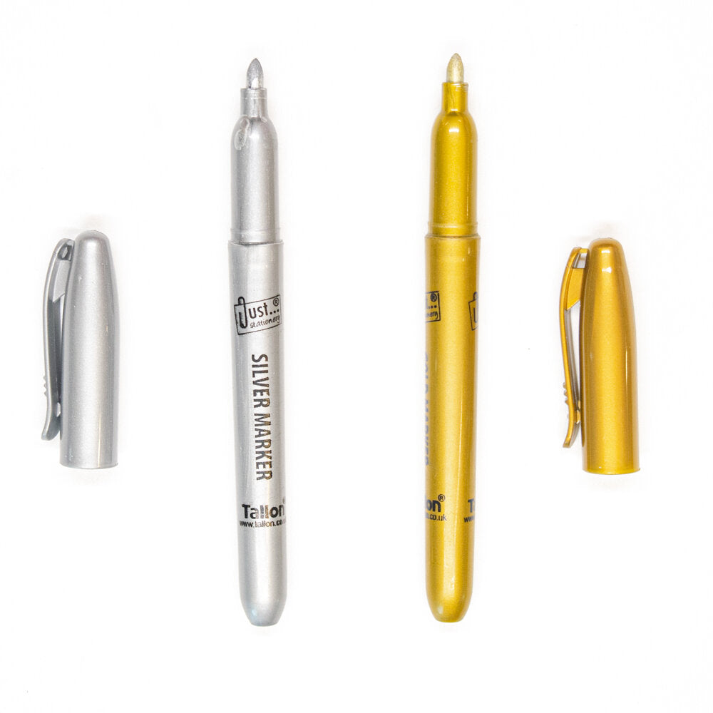 Metallic Markers Pack of 2 Gold and Silver