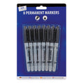 Permanent Markers BLACK Pack of 8