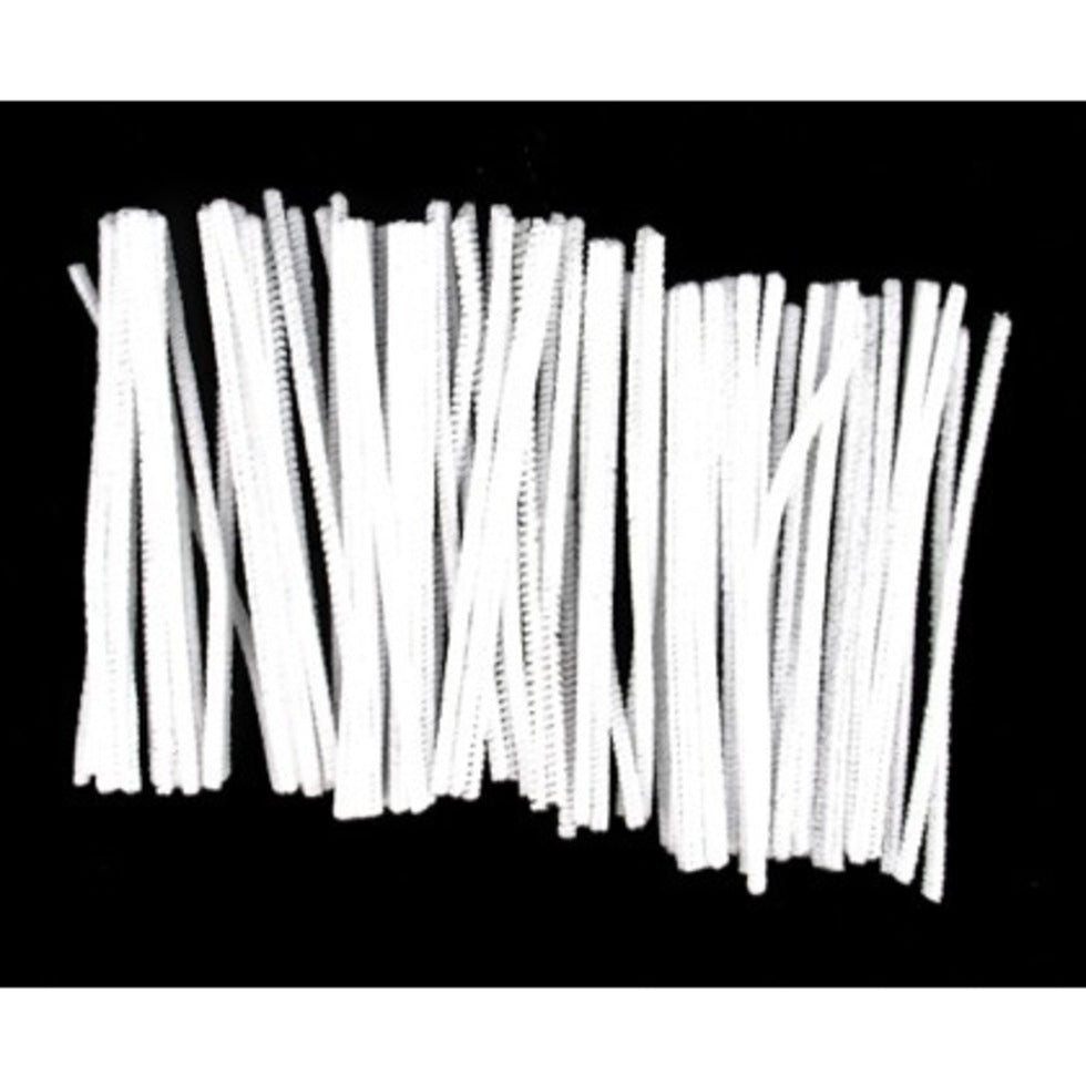 Acrylic Pipecleaners 15cm White Pack 100