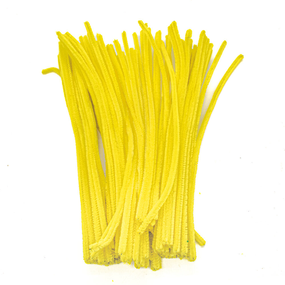 Acrylic Pipecleaners 30cm Yellow pack 100