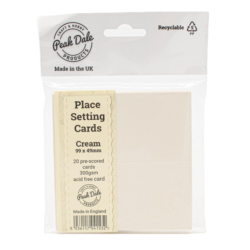 Place Setting Cards Cream Pack of 20