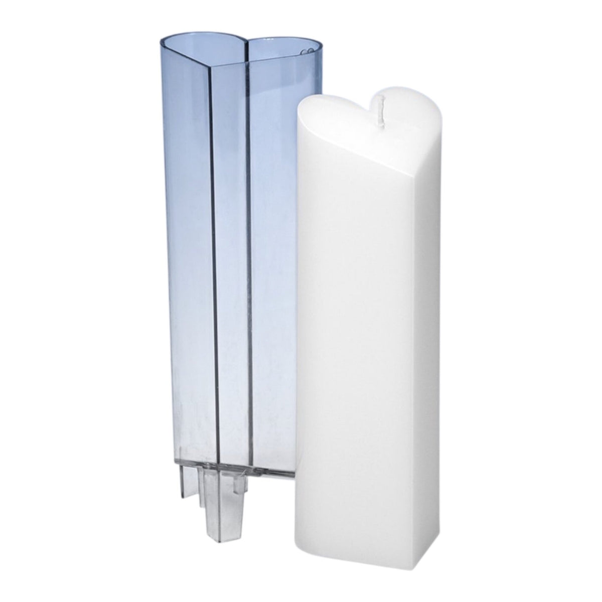 PM34 Candle Mould Tubular Heart 210mm High