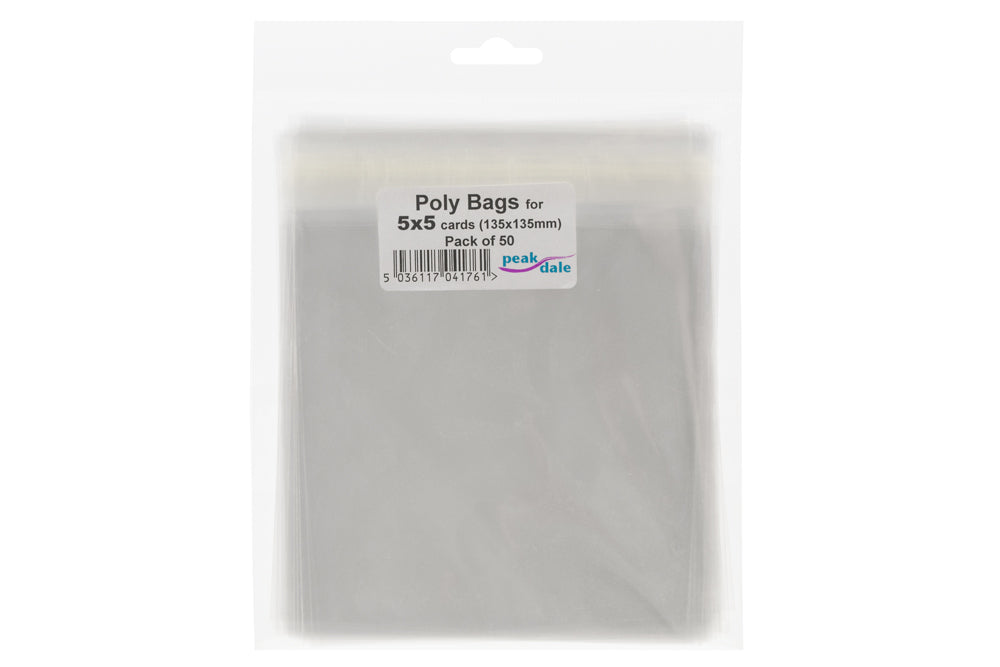 Poly Bag fit 5x5 Square 50 Pack