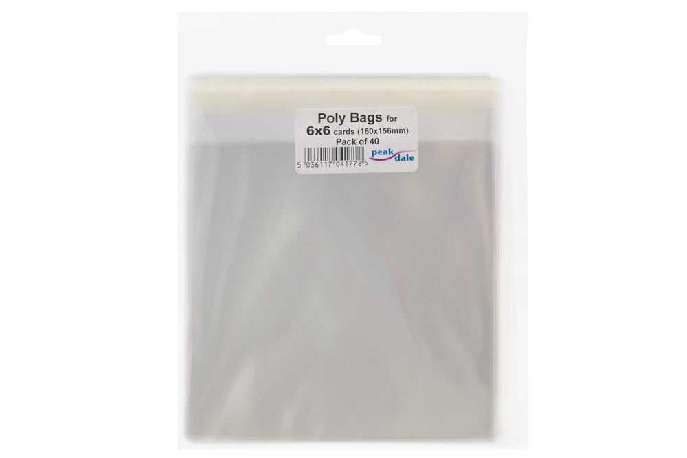Poly Bag fit 6x6 Square 40 Pack