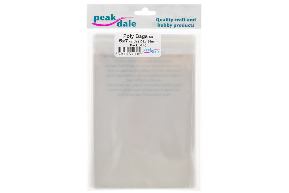Poly Bag fit 5x7 size 40 Pack