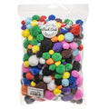 Pom Poms Asst Colours & Sizes Approx 300