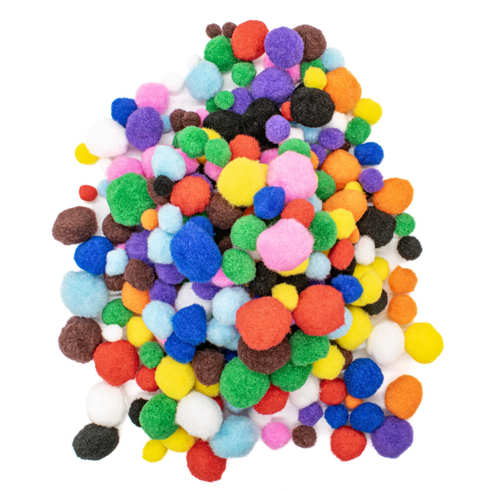 Pom Poms Asst Colours & Sizes Approx 300