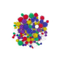 Pom Poms Glitter 10-25mm Pack 100