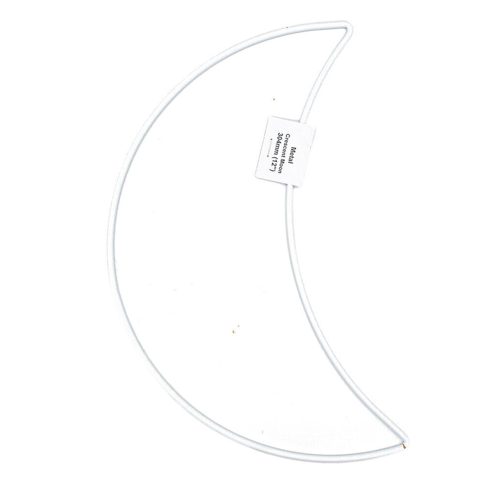 Metal Crescent Moon White Coated 203mm (8")