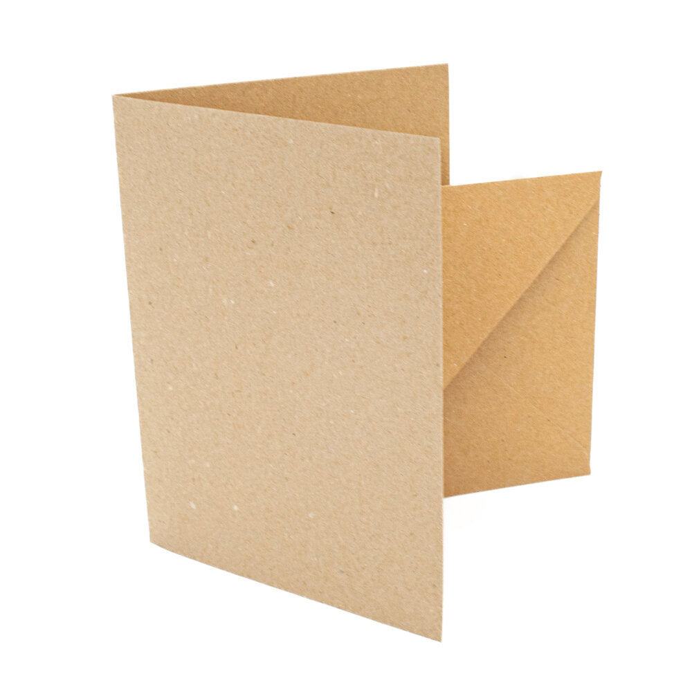 Cards Singlefold 50 PACK 5 x 7 Brown Kraft