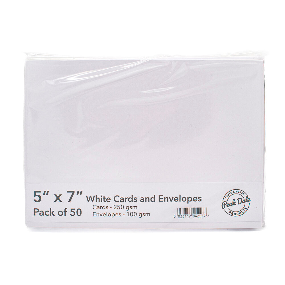 Cards Singlefold 50 PACK 5 x 7 White