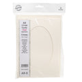 Cards A5 Cream with Oval Aperture Pack of 10- A5-2