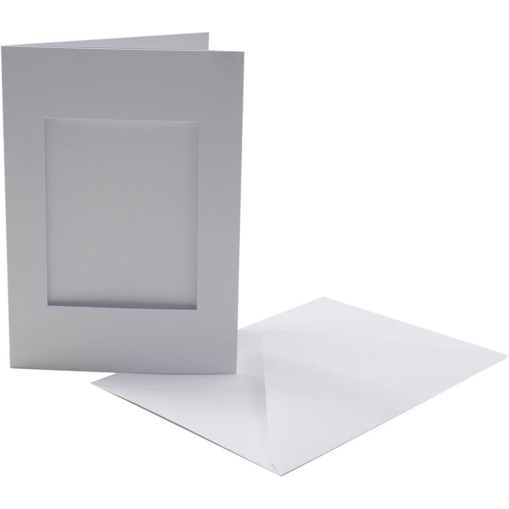 Cards A5 White with Rectangle Aperture Pack of 50 - A5-3