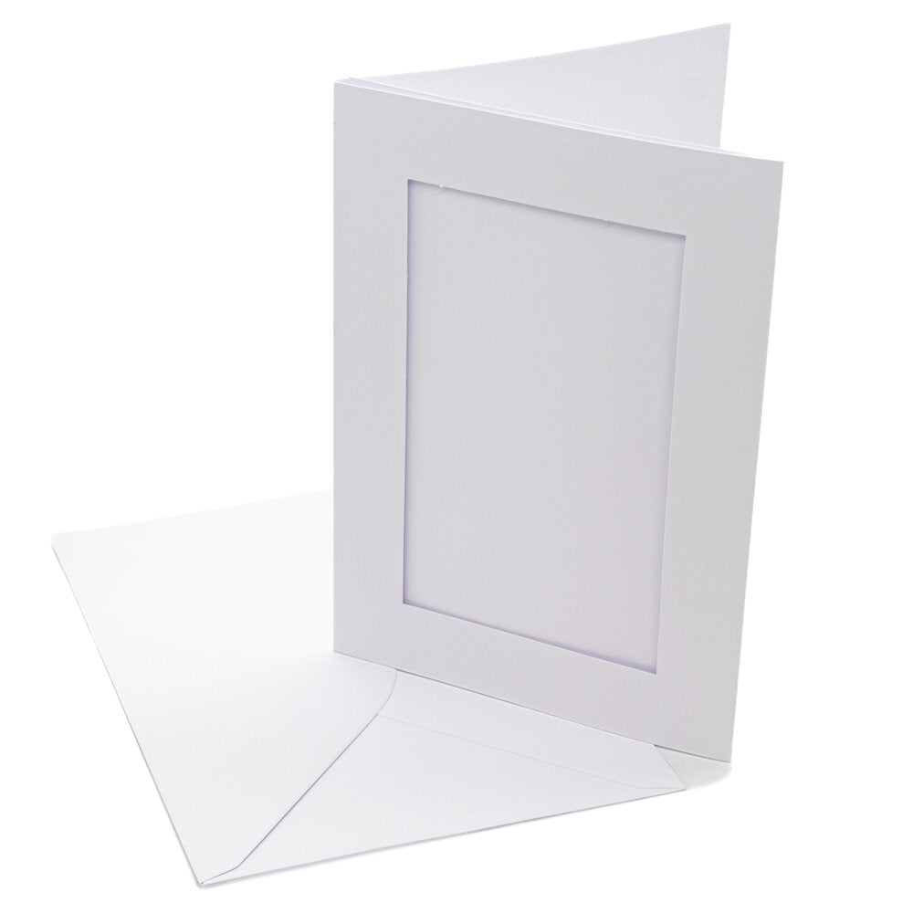 Cards A5 White with Rectangle Aperture Pack of 10 - A5-3
