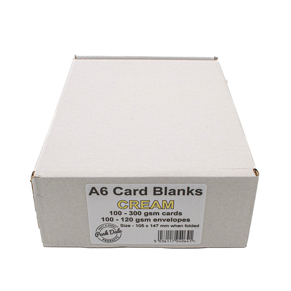 Cards Singlefold A6 Cream Pack of 100