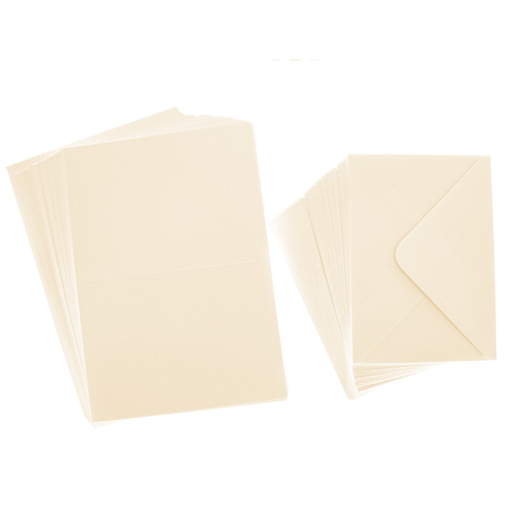 Cards Singlefold 50 PACK A6 Cream