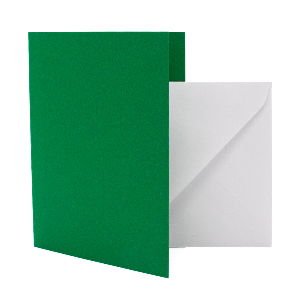 Cards Singlefold A6 Dark Green Pack of 10