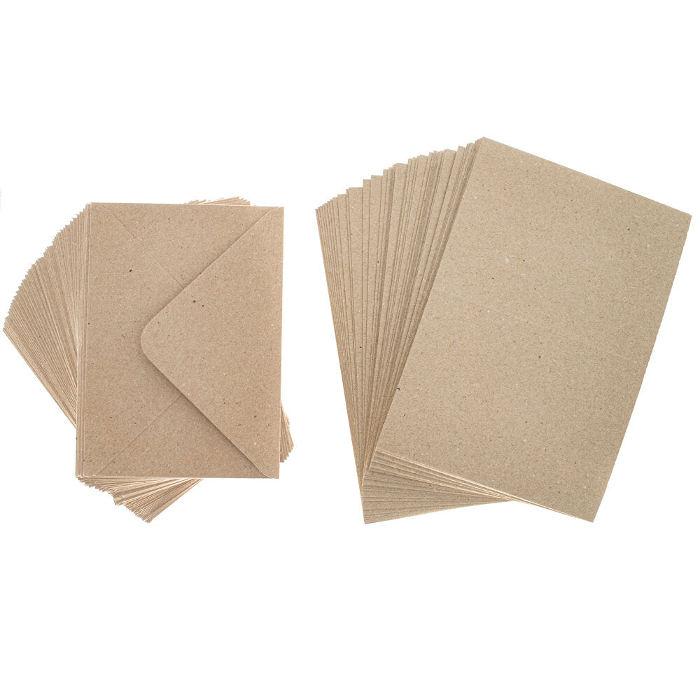 Cards Singlefold 50 PACK A6 Brown Kraft
