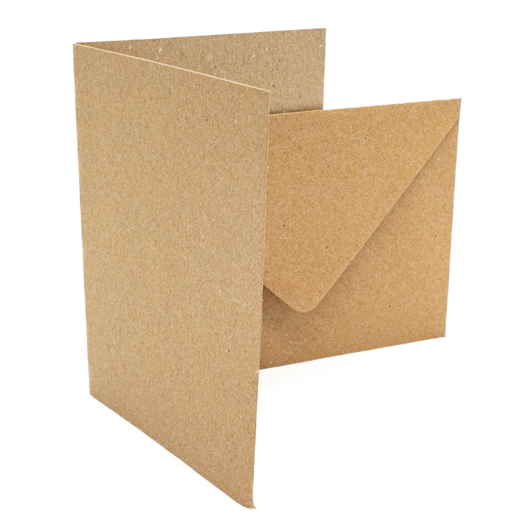 Cards Singlefold 50 PACK A6 Brown Kraft
