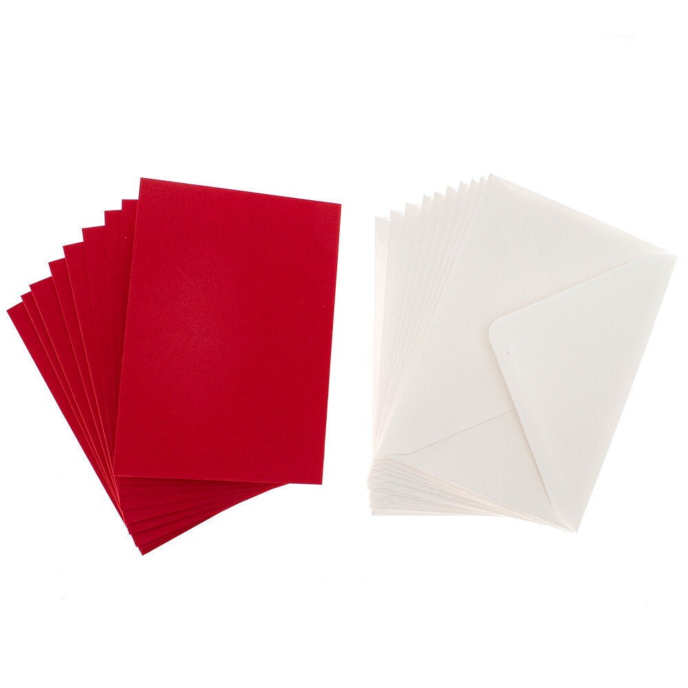 Cards Singlefold A6 Red Pack of 10