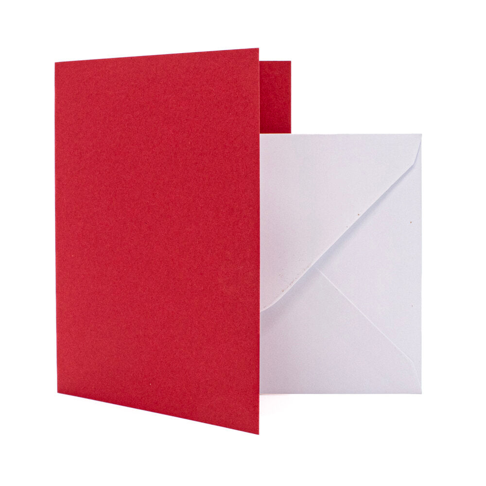 Cards Singlefold A6 Red Pack of 10