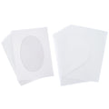 Cards A6 White with Oval Aperture Pack of 10 - A6-1