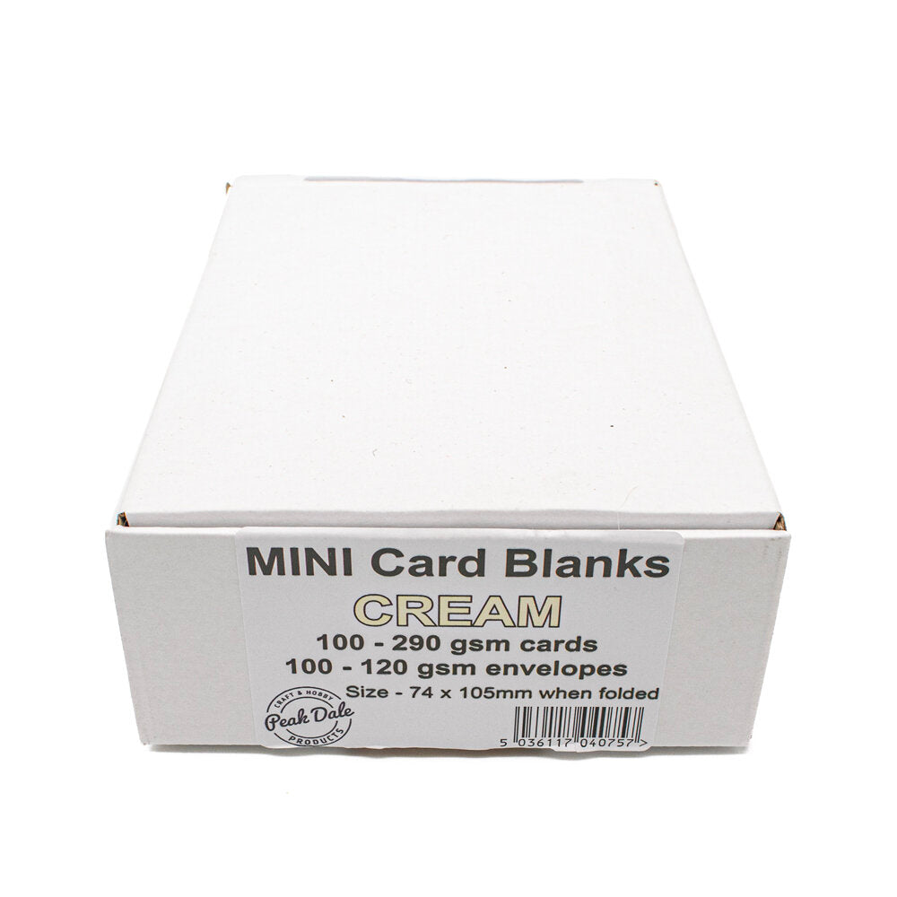 Cards Singlefold Mini Cream Pack of 100