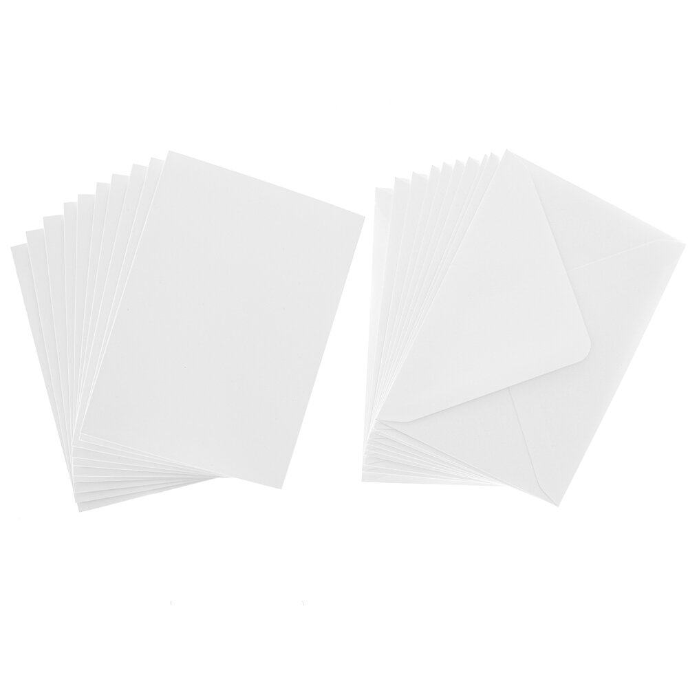 Cards Singlefold (50 PACK) Mini White