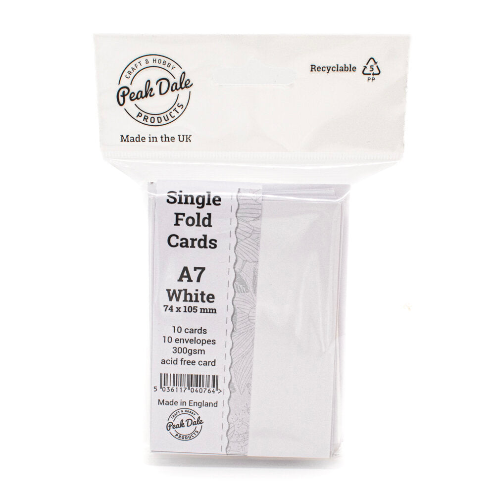 Cards Singlefold Mini White Pack of 10