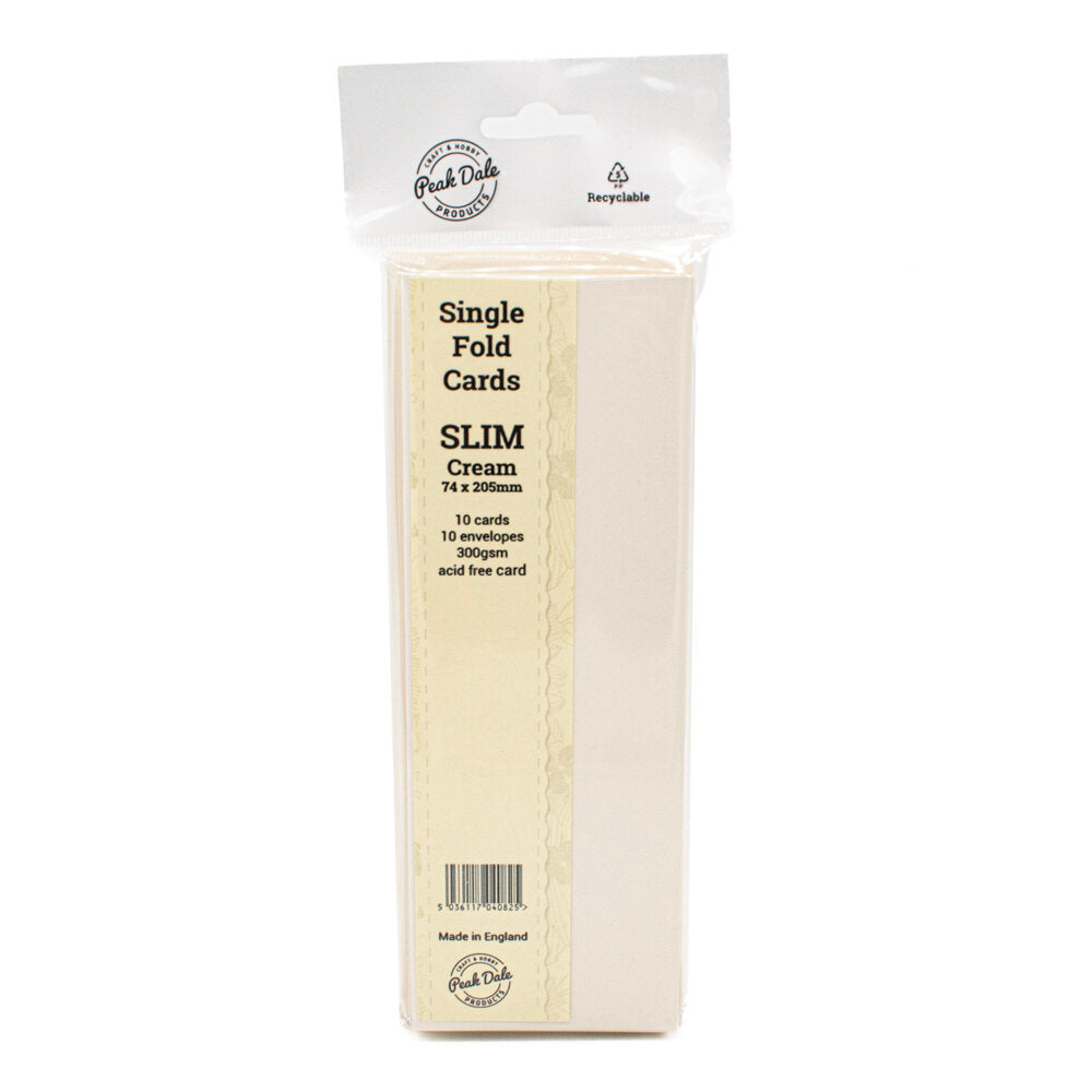 Cards Singlefold Slim Cream Pack of 10