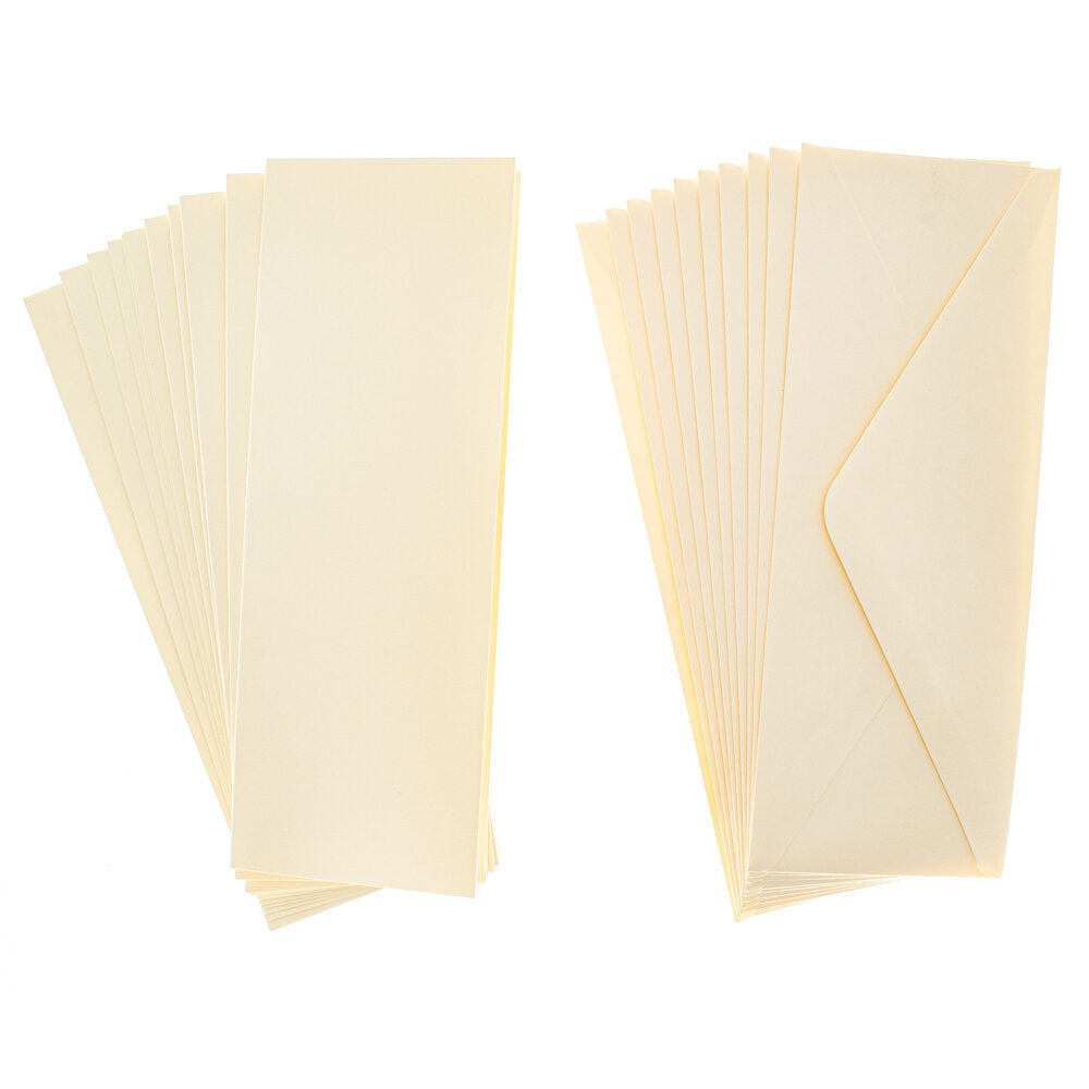 Cards Singlefold Slim Cream Pack of 10