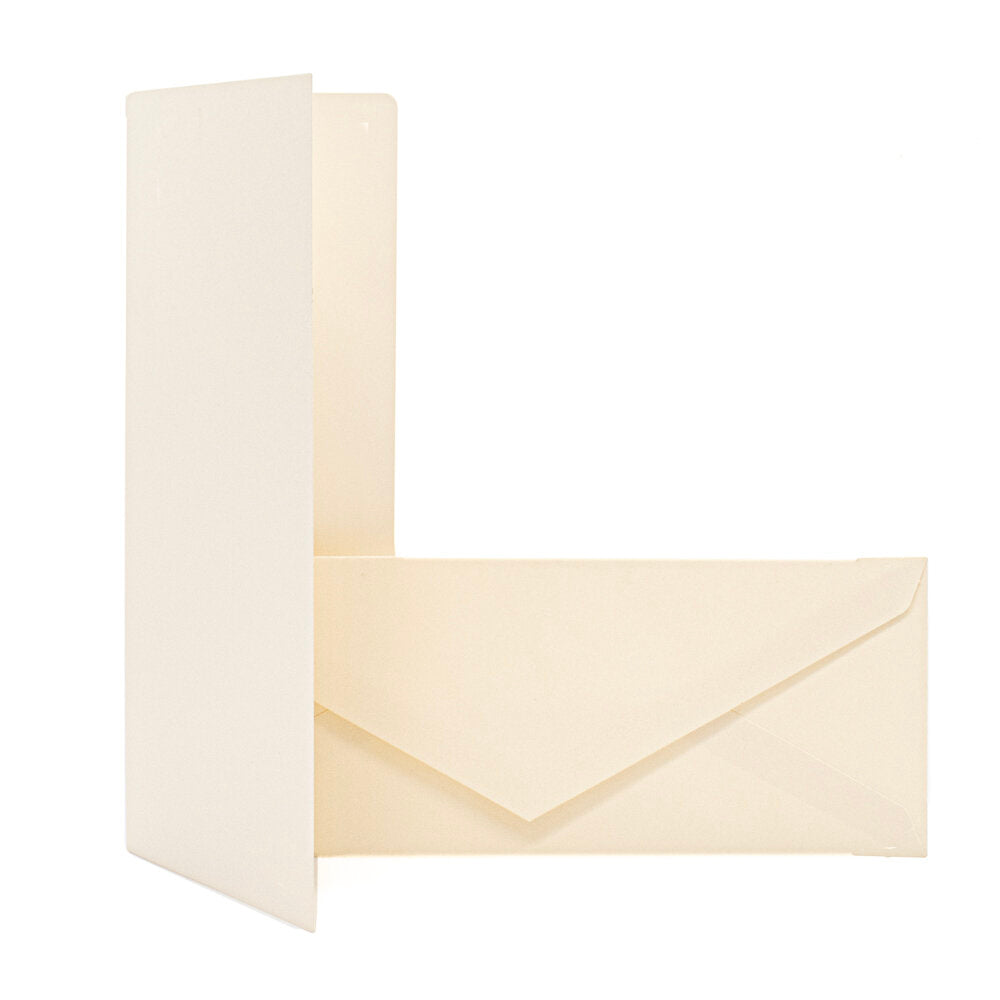 Cards Singlefold Slim Cream Pack of 10