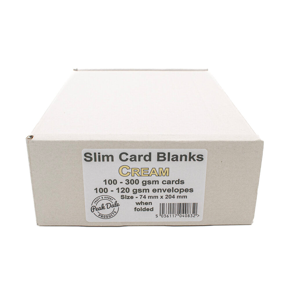 Cards Singlefold Slim Cream Pack of 100