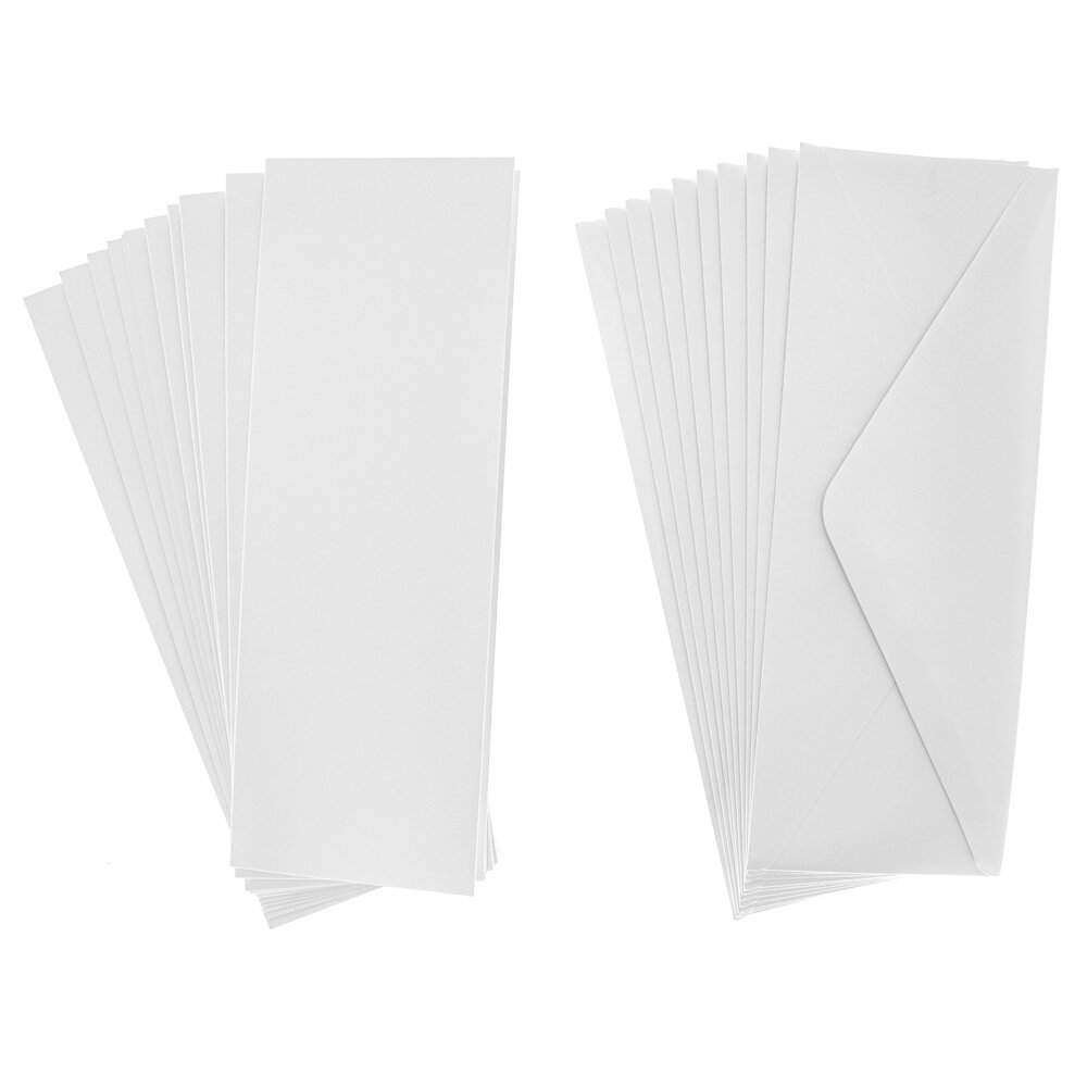 Cards Singlefold Slim White Pack of 10