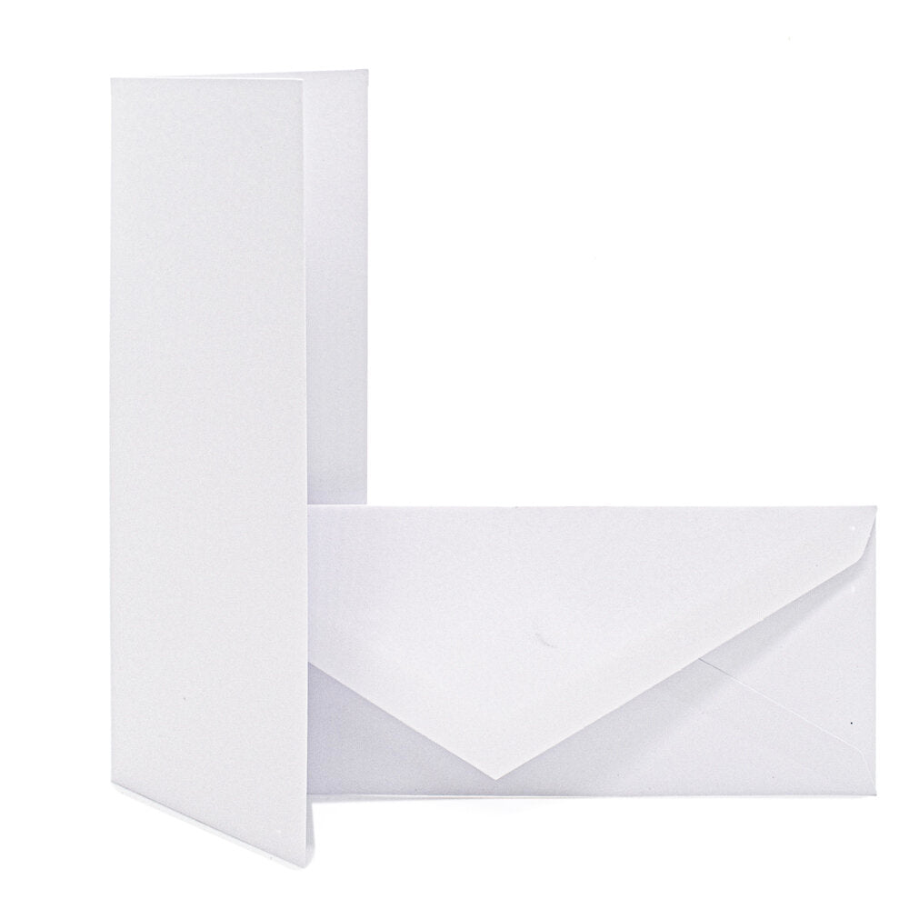 Cards Singlefold Slim White Pack of 10