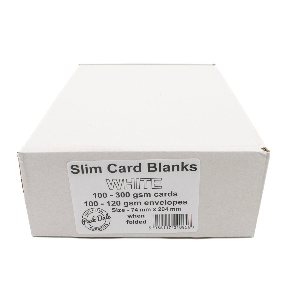 Cards Singlefold Slim White Pack of 100