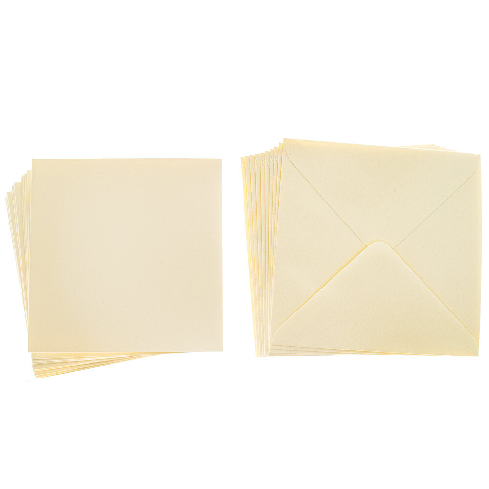 Cards Singlefold Square 144mm Cream Pack of 100