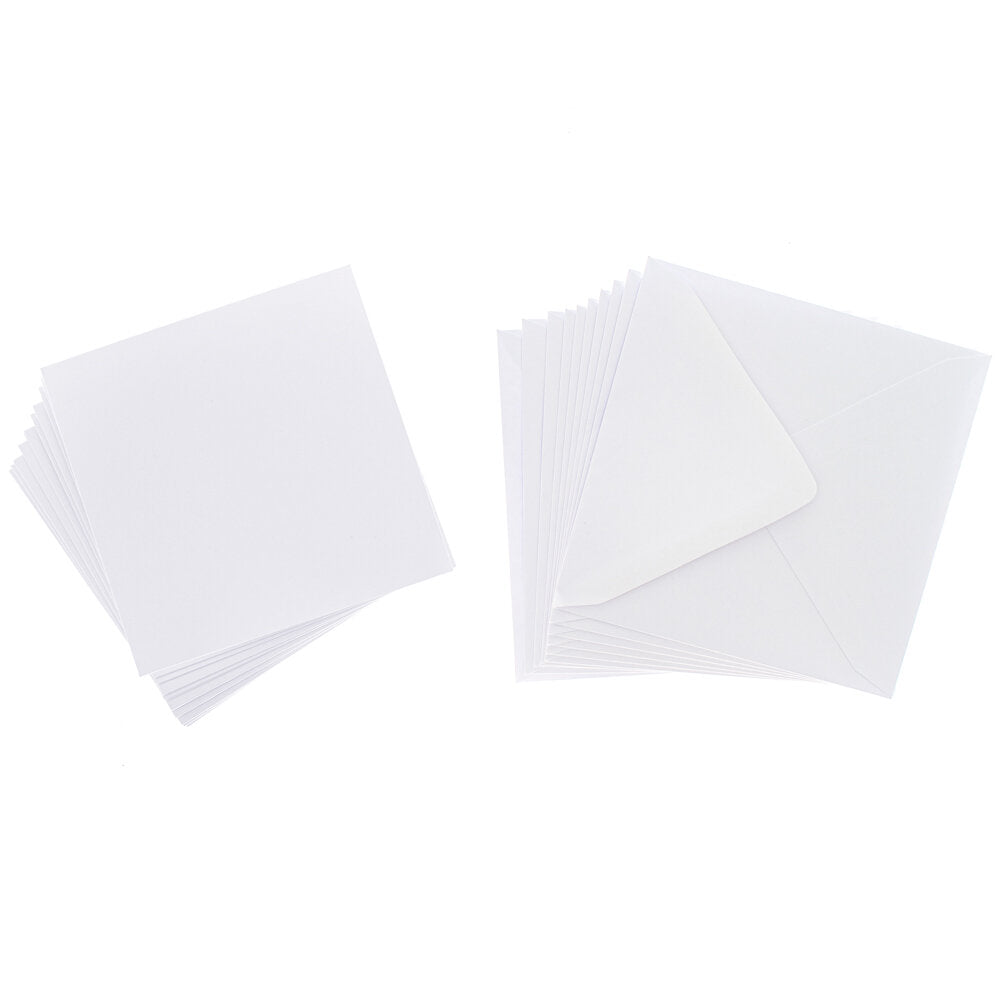 Cards Singlefold SMALL Square White Pack of 10