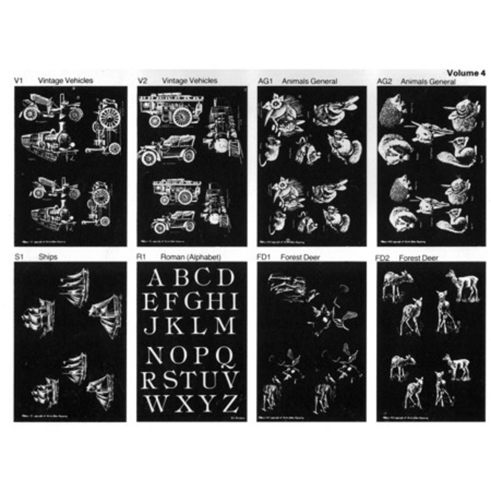 Swiss Glass Engraving Patterns Vol 4 Pack of 8 PP4