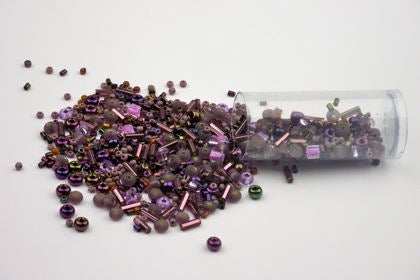 Beads Shades of Purple Glass 20g