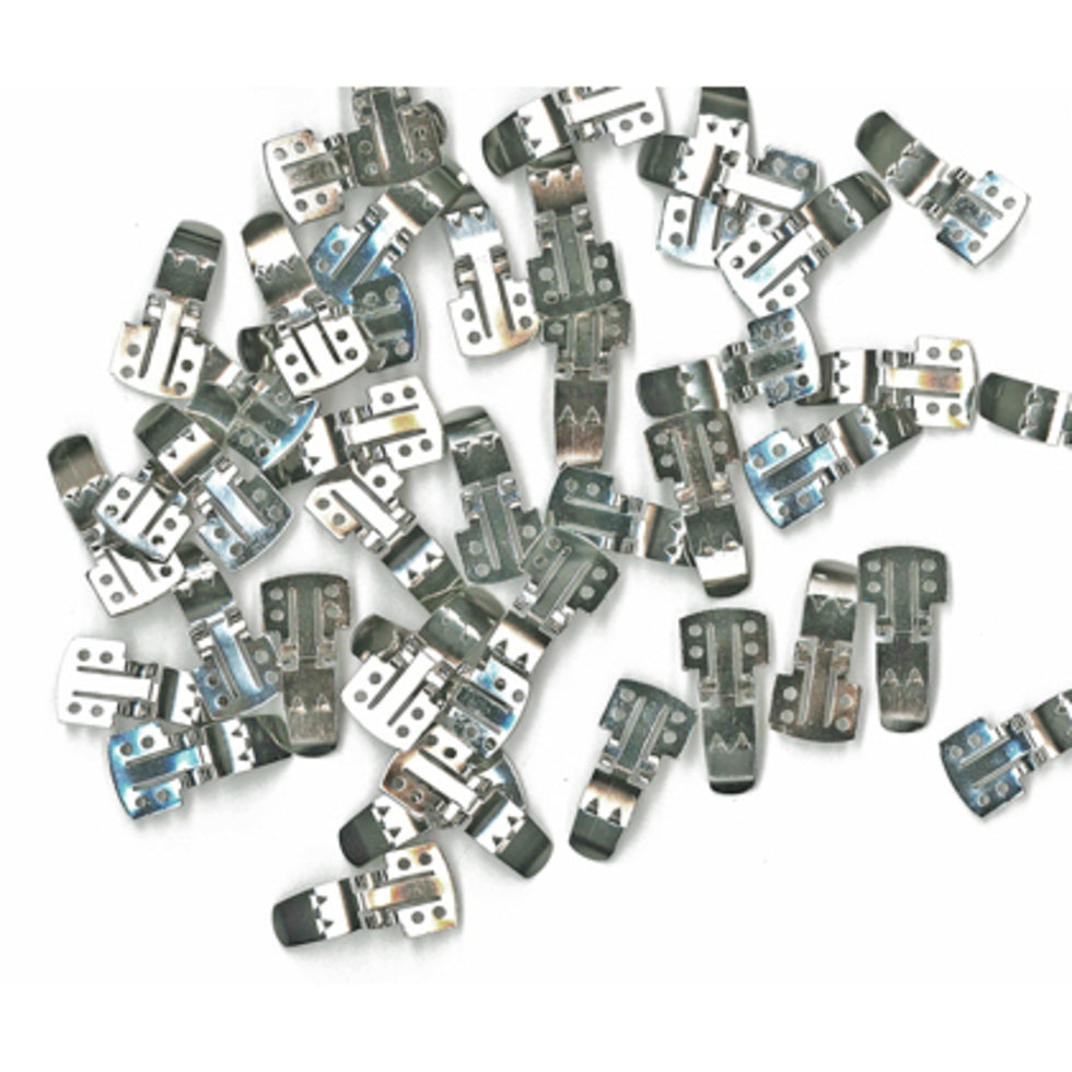 Shoe Clip White Tin Plated Pack of 50