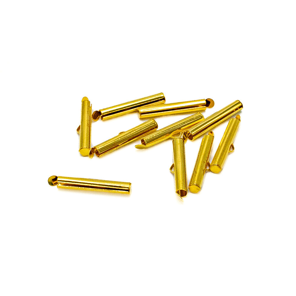 Slider Ends 25mm Gilt Plated Pack of 10