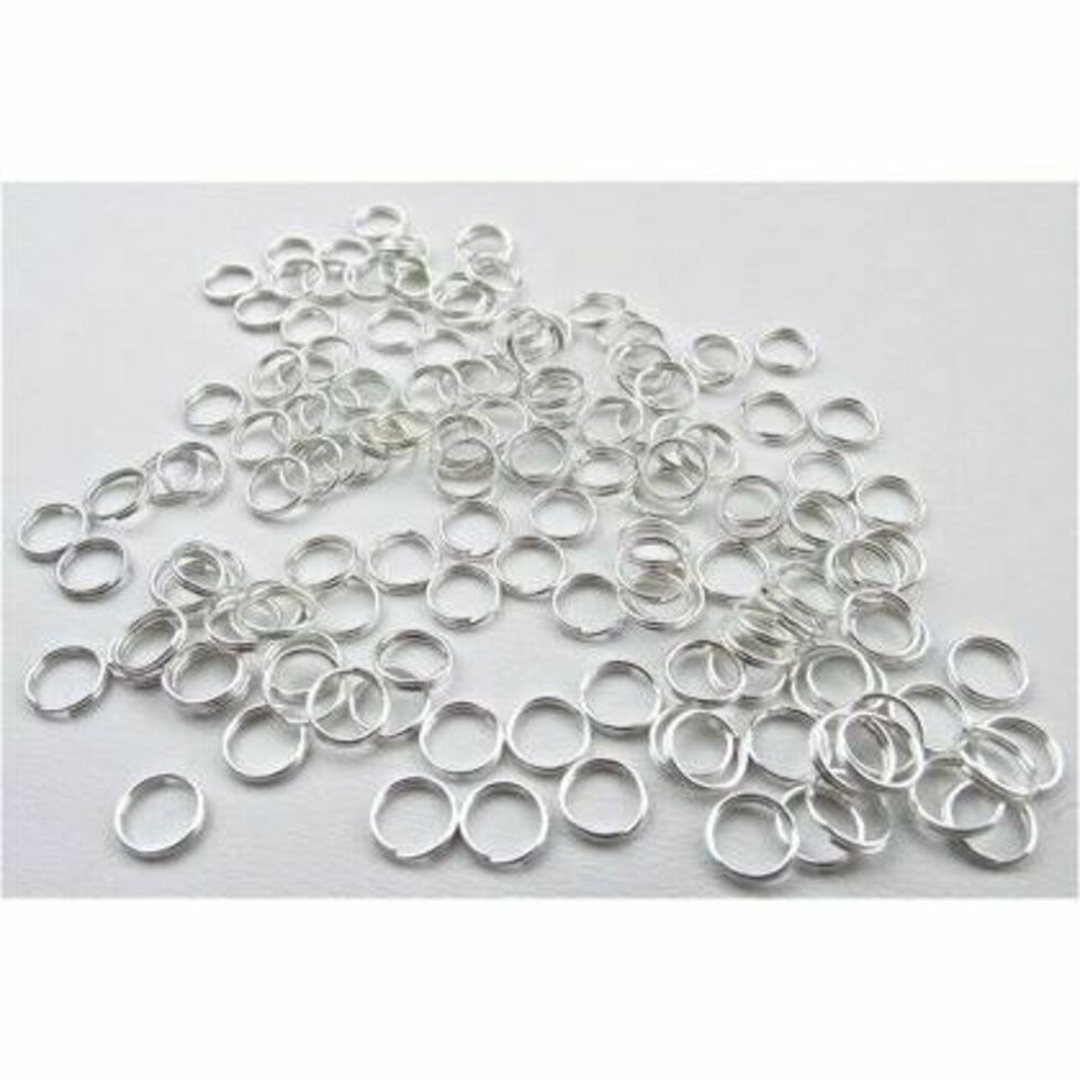 Split Rings 5mm Silver Plated Pack of 144