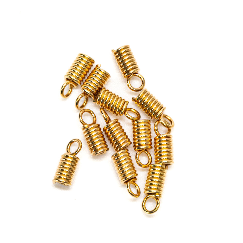 Spring Ends Gilt Plated Pack of 12