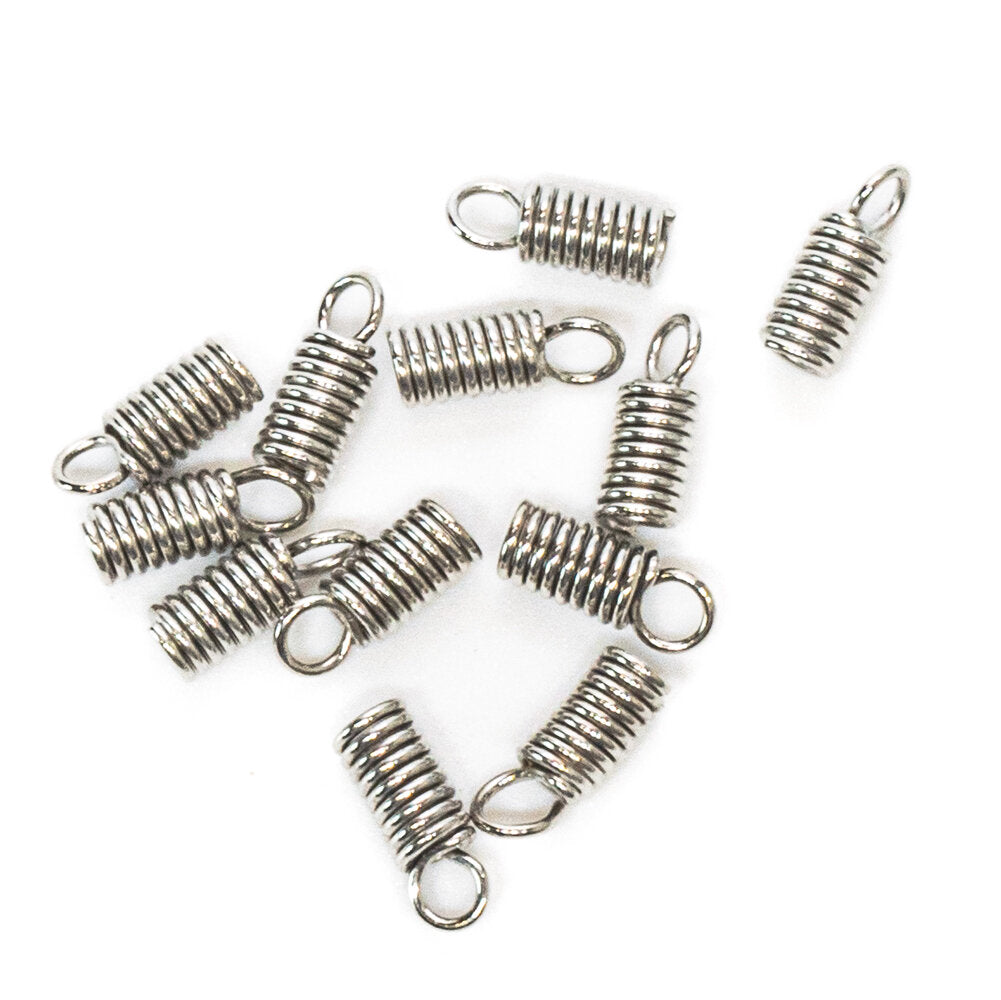 Spring Ends White Tin Plated Pack of 12